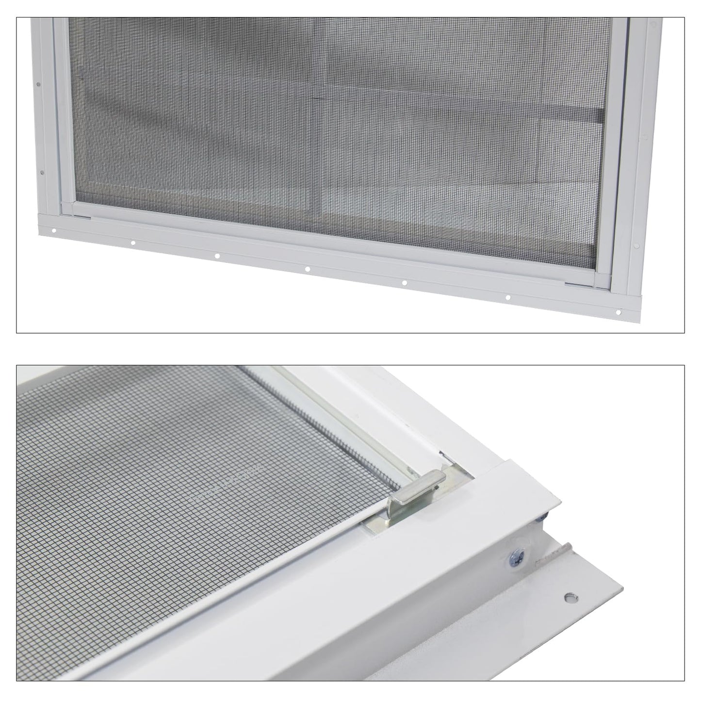 NeatiEase 2 Pack Shed Windows, 36" x 36" Flush Mount Window with Tempered Glass and Fiberglass Screen for Shed, Chicken Coop, Playhouse, Household, Garage