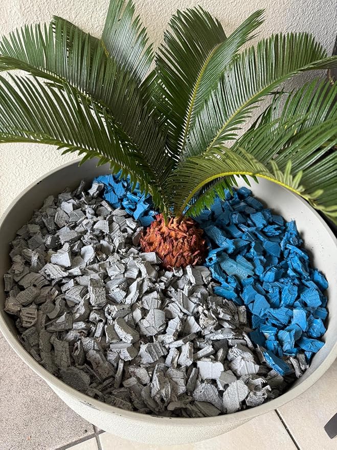 100% Wire-Free Rubber Mulch – Blue, 20 lb (0.8 cu ft) | Long-Lasting, Low Maintenance, Safe for Kids & Pets – Landscaping & Playground Ground Cover