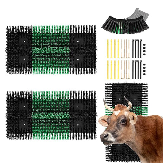 2pcs Upgraded XL Livestock Scratching Brush with 16 Screws – Large Cattle and Horse Grooming Brush, Itch Relief for Horses, Goat, Cattle,Cow,Sheep, and Pig,Livestock Supplies.