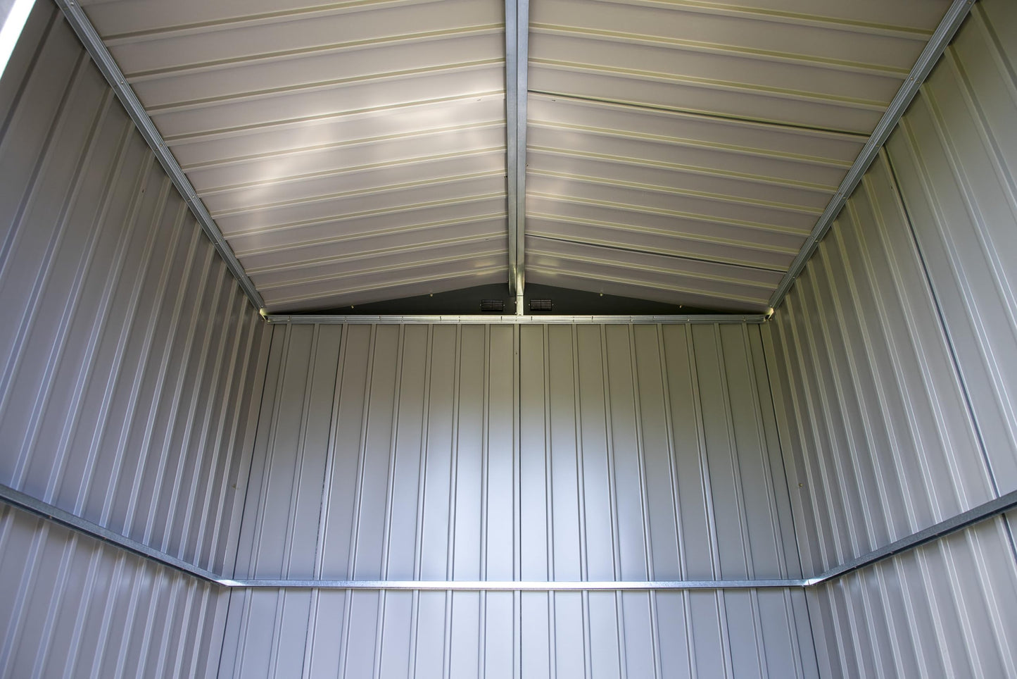 Arrow Shed Elite 14' x 12' Tall Outdoor Steel Storage Shed with High Gable and Lockable Doors Storage Building, Anthracite