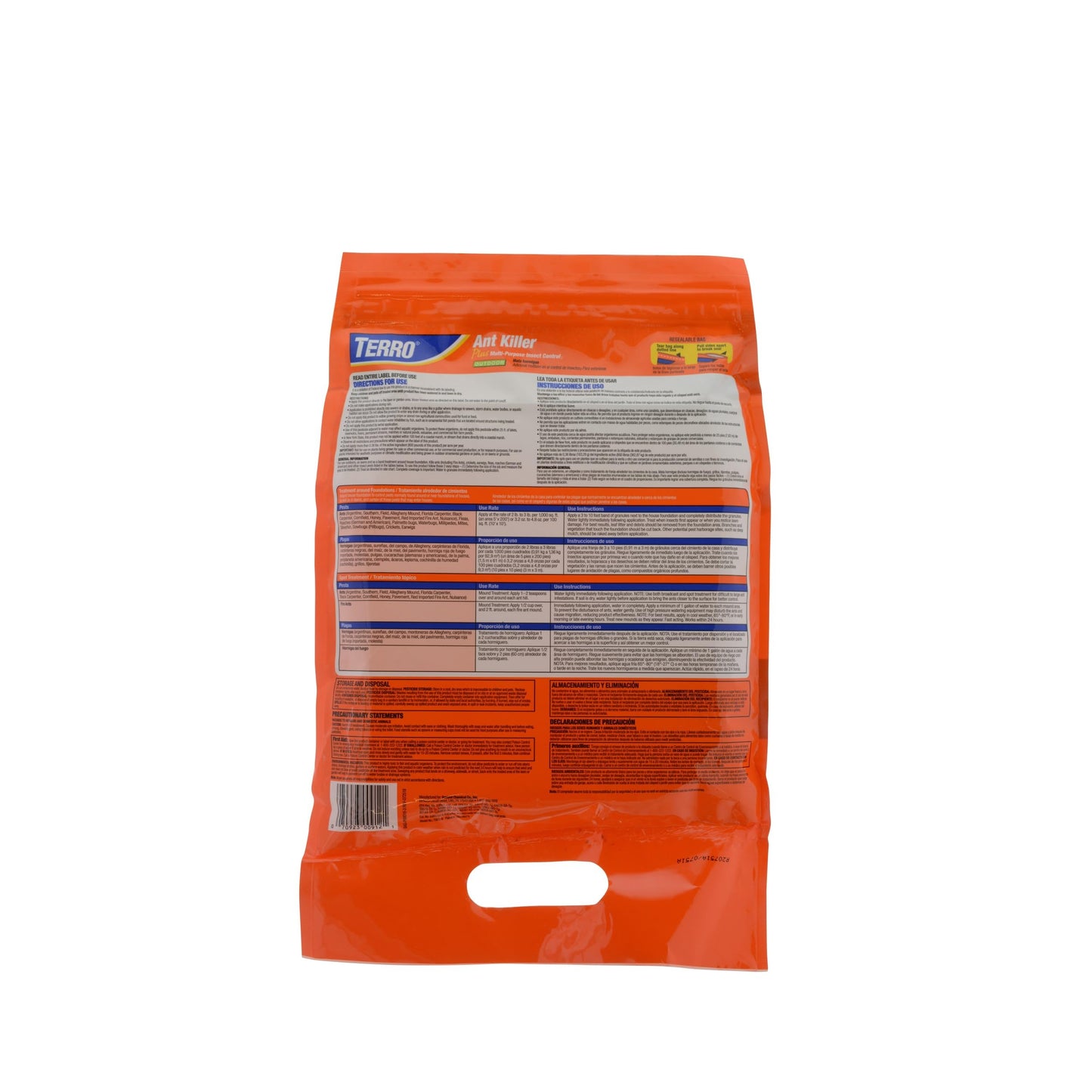 TERRO Ant Killer Plus Multi-Purpose Insect Control for Outdoors - Kills Fire Ants, Fleas, Cockroaches, and Other Crawling Insects - 3lb Shaker Bag - T901-6