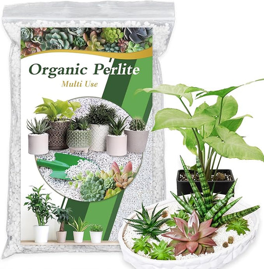 Organic Perlite for Plants, Enhances Soil Drainage and Aeration, Perfect Perlite for Plants Indoor & Outdoor, Horticultural Perlite for Gardening, Perfect for Potting Mixes, 4QT