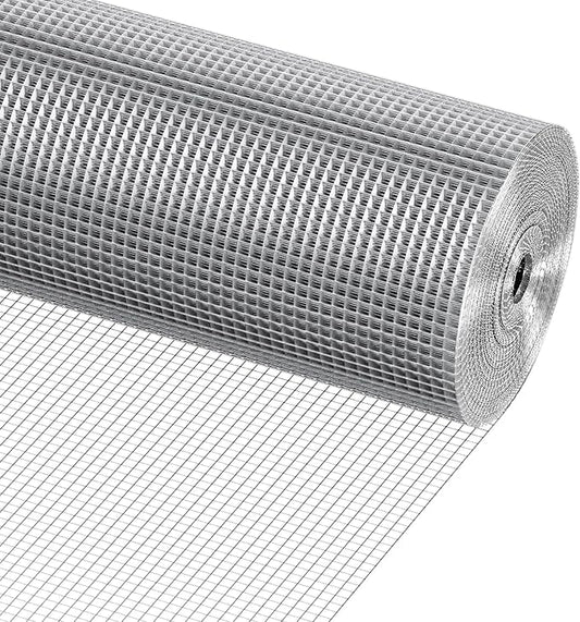 VEVOR Hardware Cloth, 1/4 inch 48in x 100 ft 23 Gauge, Hot Dipped Galvanized Wire Mesh Roll, Chicken Wire Fencing, Wire Mesh for Rabbit Cages, Garden, Small Rodents