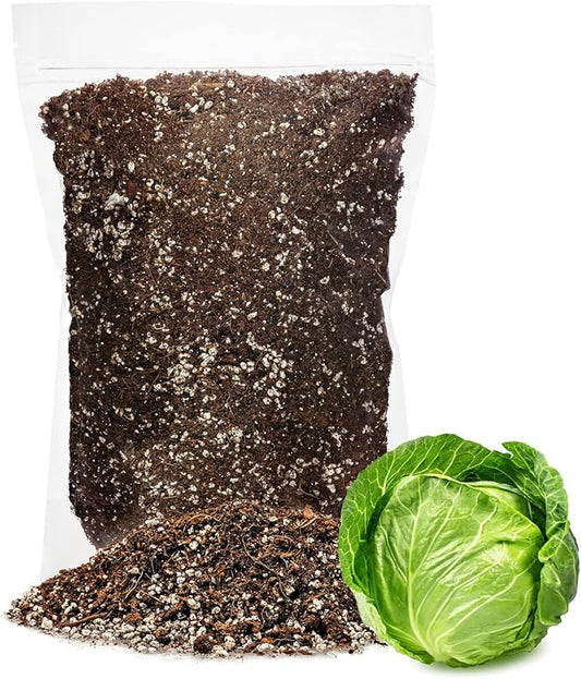 GARDENERA Premium Organic Potting Soil for Cabbage - (2 Quart Bag)