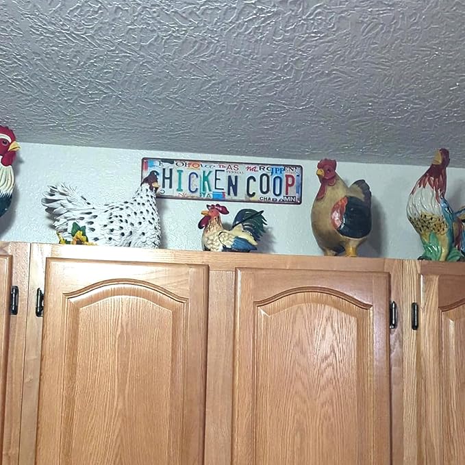 Vintage Chicken Coop Metal Tin Signs Street Signs Home Farmhouse Wall Decor Accessories 16 x 4 Inches