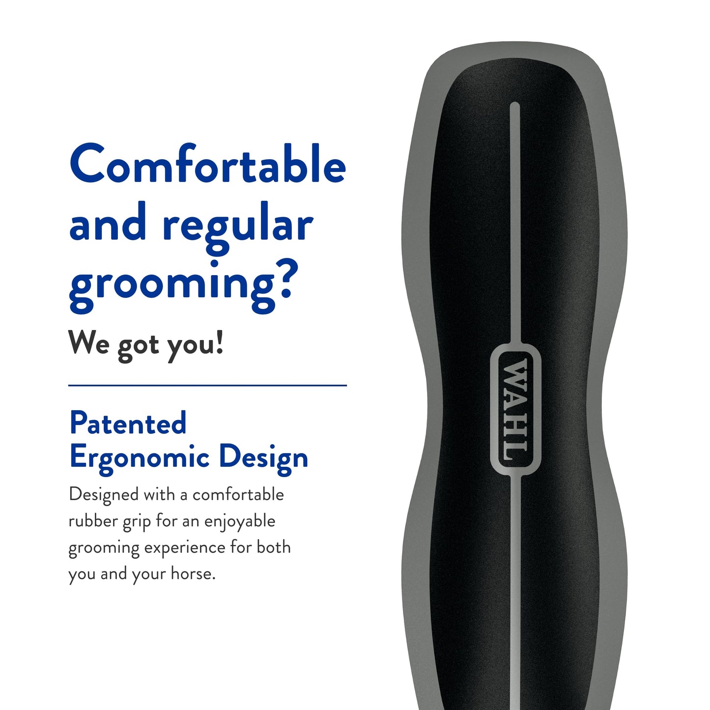 Wahl Professional Animal Equine Grooming Stiff Body Horse Brush, Black (#858705)