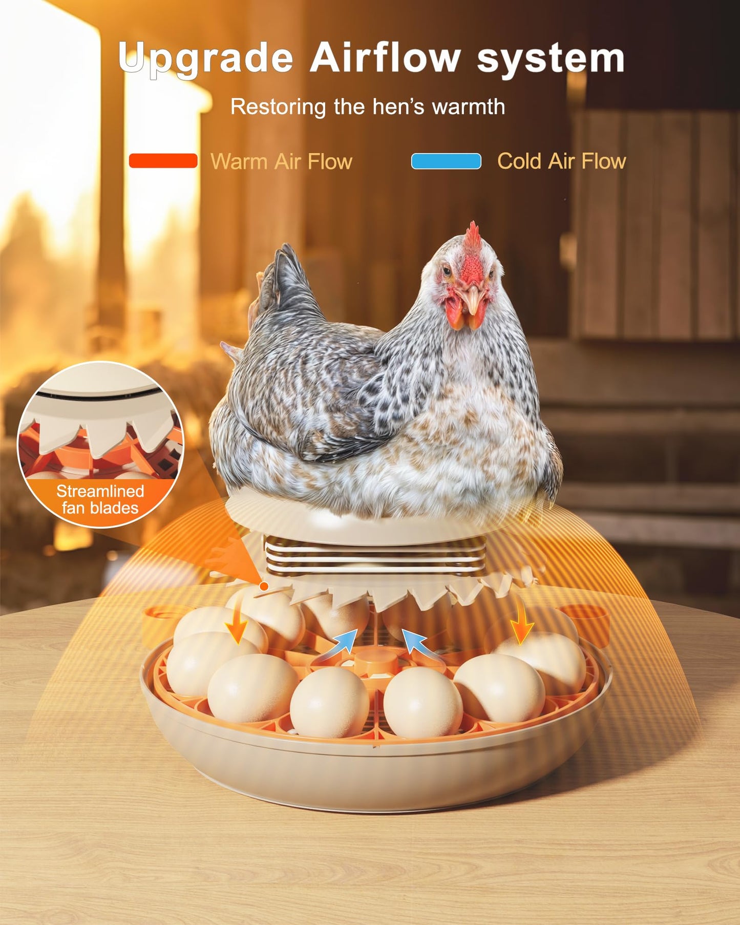 Innsky Incubators for Hatching Eggs,12 Egg Incubator with Automatic Egg Turning and Humidity Control, Chicken Egg Incubator with Temperature Control, Egg Candler