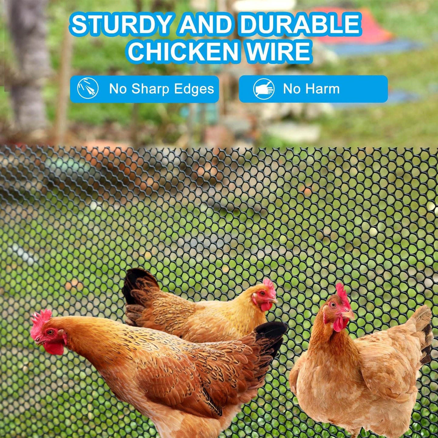 Heavy Duty Rigid Plastic Wire Mesh Fence by SlopHaul - Large Roll 15.7" x 20ft, Black - Reusable, Easy Cut, Sturdy Chicken Wire, Garden Divider Net, Pet Run - The All-in-One Fence and Netting Solution
