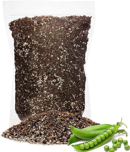 GARDENERA Premium Organic Potting Soil for Peas - (5 Quart Bag)