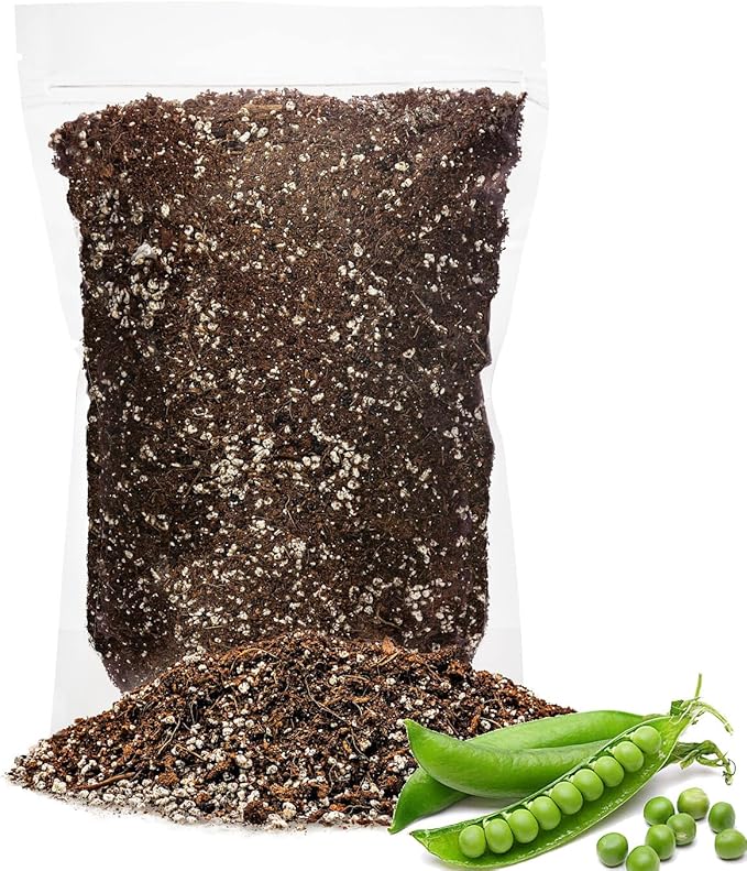 GARDENERA Premium Organic Potting Soil for Peas - (1 Quart Bag)