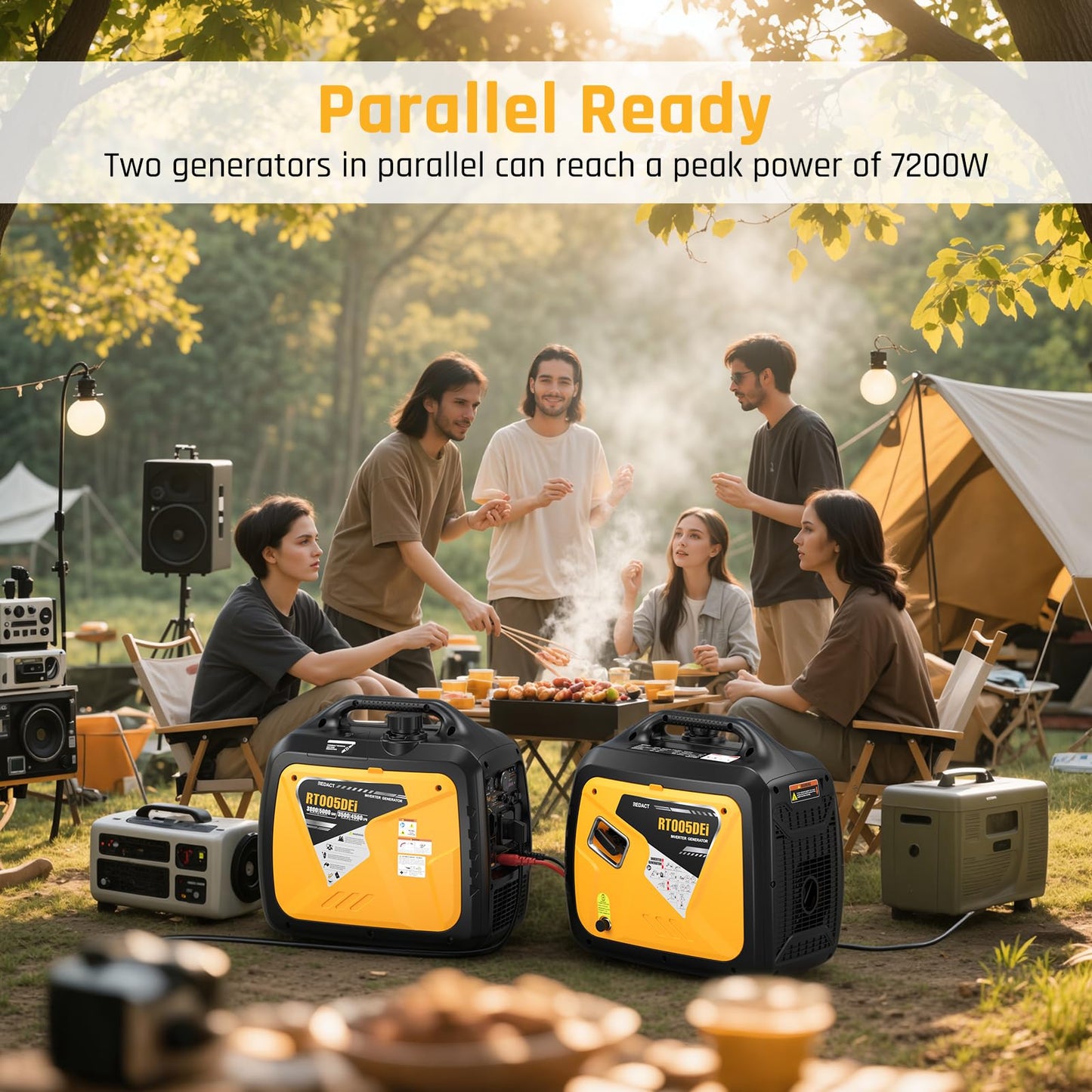 5000 Watts Portable Dual Fuel Inverter Generator– Small Gasoline LPG Powered for Home Backup, Camping, RV, Tailgating with CO Protection, Eco Mode, Recoil/Electric/Remote Start, Parallel Capable
