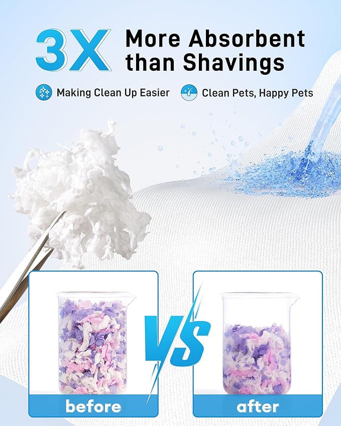 BUCATSTATE Hamster Bedding 15L, 99% Dust-Free Guinea Pig Paper Bedding Odor Control Paper Bedding, Cozy Small Animal Bedding for Rabbit Rat Syrian Dwarf Hamsters Gerbils (Lavender)