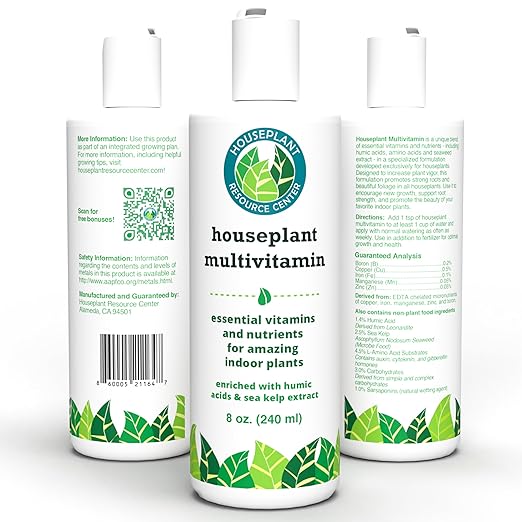 Houseplant Multivitamin - Vitamin D for Plants! Premium Liquid Fertilizer and Indoor Plant Food with Trace Nutrients and Vitamins