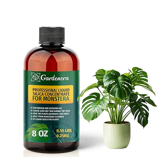 𝐏𝐑𝐄𝐌𝐈𝐔𝐌 Liquid Silica Plant Supplement - 8oz (250mL) - Monstera Bioavailable Silica Fertilizer – Ideal for Hydroponics & Soil – Healthier Plants with Strong Stalks (Makes 45 Gallons)