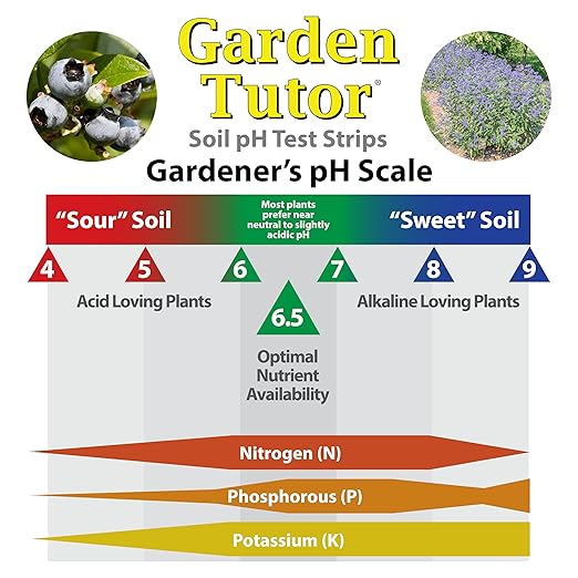 Garden Tutor Soil pH Test Kit – 100 Strips with AI-Powered Web Reader – Accurate Testing for Lawn, Garden & Compost – pH 3.5–9