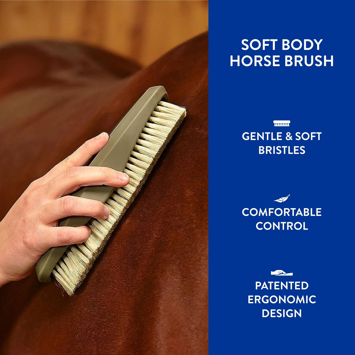 WAHL Professional Animal Equine Soft Body Horse Brush - Black