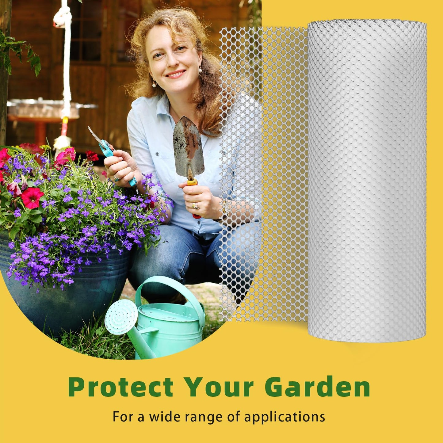 500GSM Heavy Duty 15.7IN x 41FT White Plastic Mesh Fencing Roll for Chicken Dogs Rabbit Snake Poultry Barrier Gardening, Wire Mesh Netting Fence for Balcony Garden Pet Enclosure Plant Support DIY