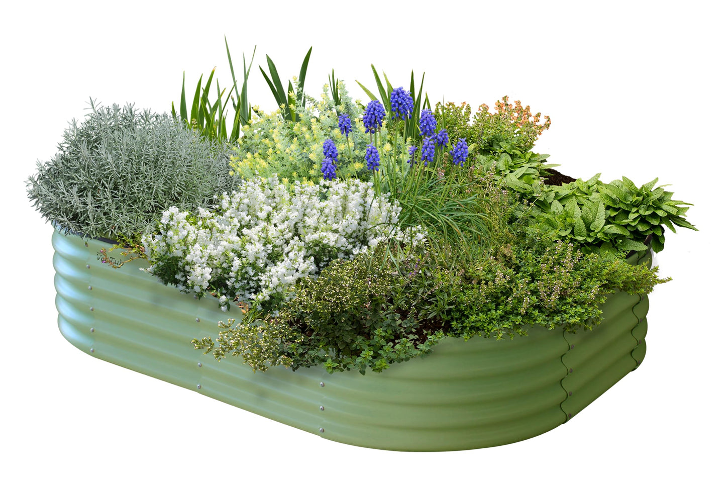 VegTub Modular Metal Raised Bed Kit - Sage Green