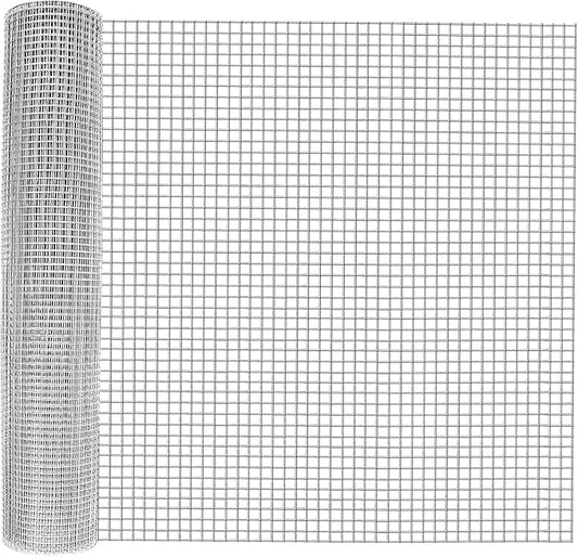 Hardware Cloth 1/2 Inch - 48in x 50ft Heavy Duty Galvanized Chicken Wire Mesh Roll, Hot-Dipped After Welding for Chicken Coop, Rabbit Cages & Garden Fencing – Poultry Netting & Chicken Wire Fencing