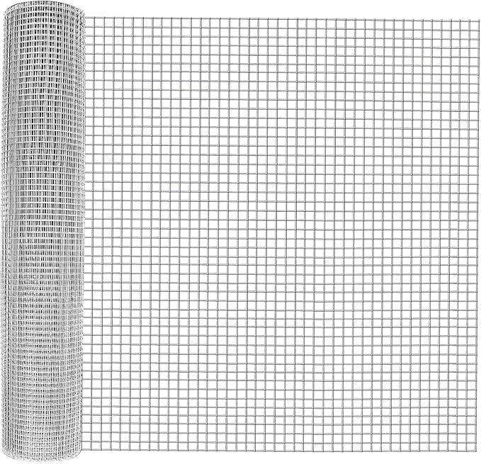 Hardware Cloth 1/2 Inch - 36in x 100ft Heavy Duty Galvanized Chicken Wire Mesh Roll, Hot-Dipped After Welding for Chicken Coop, Rabbit Cages & Garden Fencing – Poultry Netting & Chicken Wire Fencing