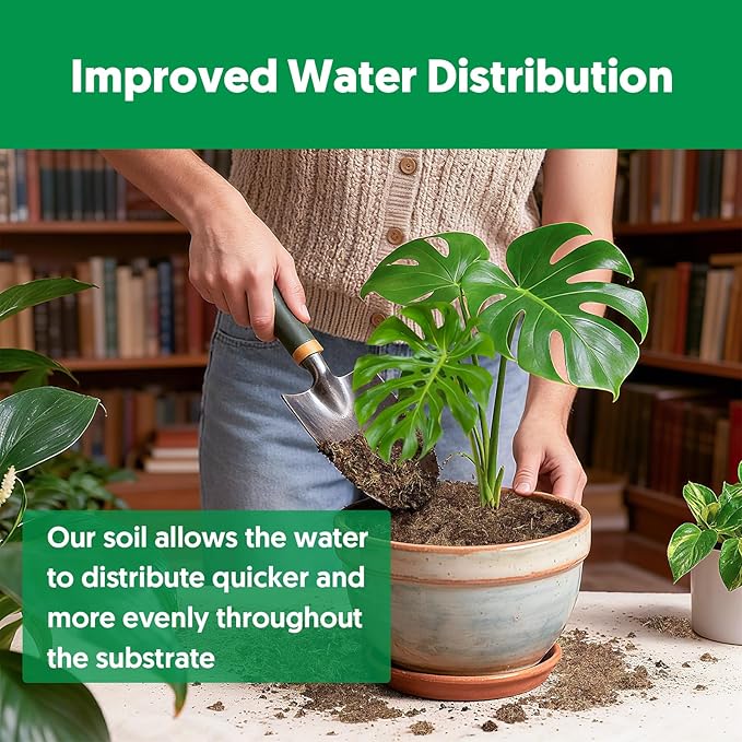 Indoor Potting Soil for Houseplants (4 qt), Well Aeration and Drainage, Lightweight Potting Mix for Indoor Outdoor Plants, Professional Garden Soil for Snake Plant, Monstera, Fiddle Leaf Fig