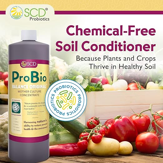 ProBio Balance Original - Make 20X More Farm & Garden Soil Conditioner, Super Concentrate of Effective Beneficial Microorganisms, OMRI-Listed for Organic Farms Gardens – by SCD Probiotics (1 Liter)