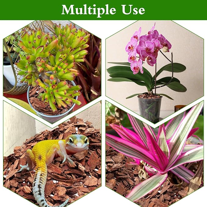 Orchid Bark Potting Mix,Premium Orchid Potting Mixture of Pine Bark and Perlite,Good Ventilation and Water Retention for Repotting Orchids and Growing Indoor Plants,4QT