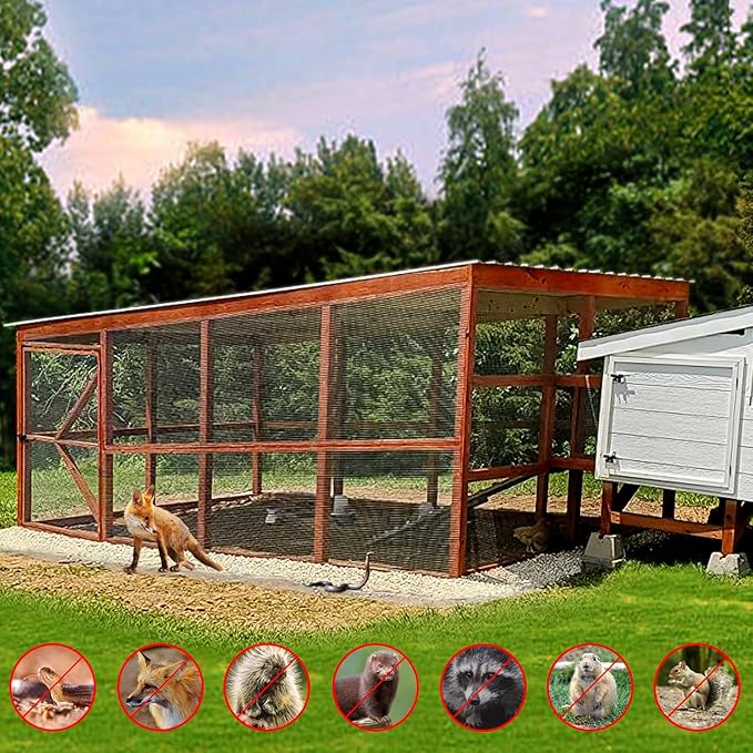 Thinkahead Hardware Cloth 1/2 Inch 48 X 100 ft 19 Gauge, Chicken Coop Wire Fencing, Hot Dipped Galvanized Wire Mesh, Hardware Cloth for Chicken Coop, Rabbit Cages, Garden, Small Rodents Screen Fence