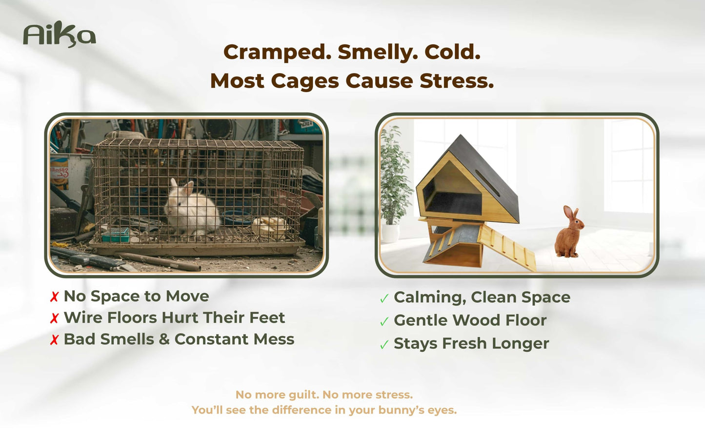 Wooden Rabbit Hideout Castle – Indoor Bunny House & Hut for Rabbits, Guinea Pigs, Chinchillas & Small Pets – Medium Size Habitat – Durable Wooden Rabbit House for Indoor & Outdoor Use