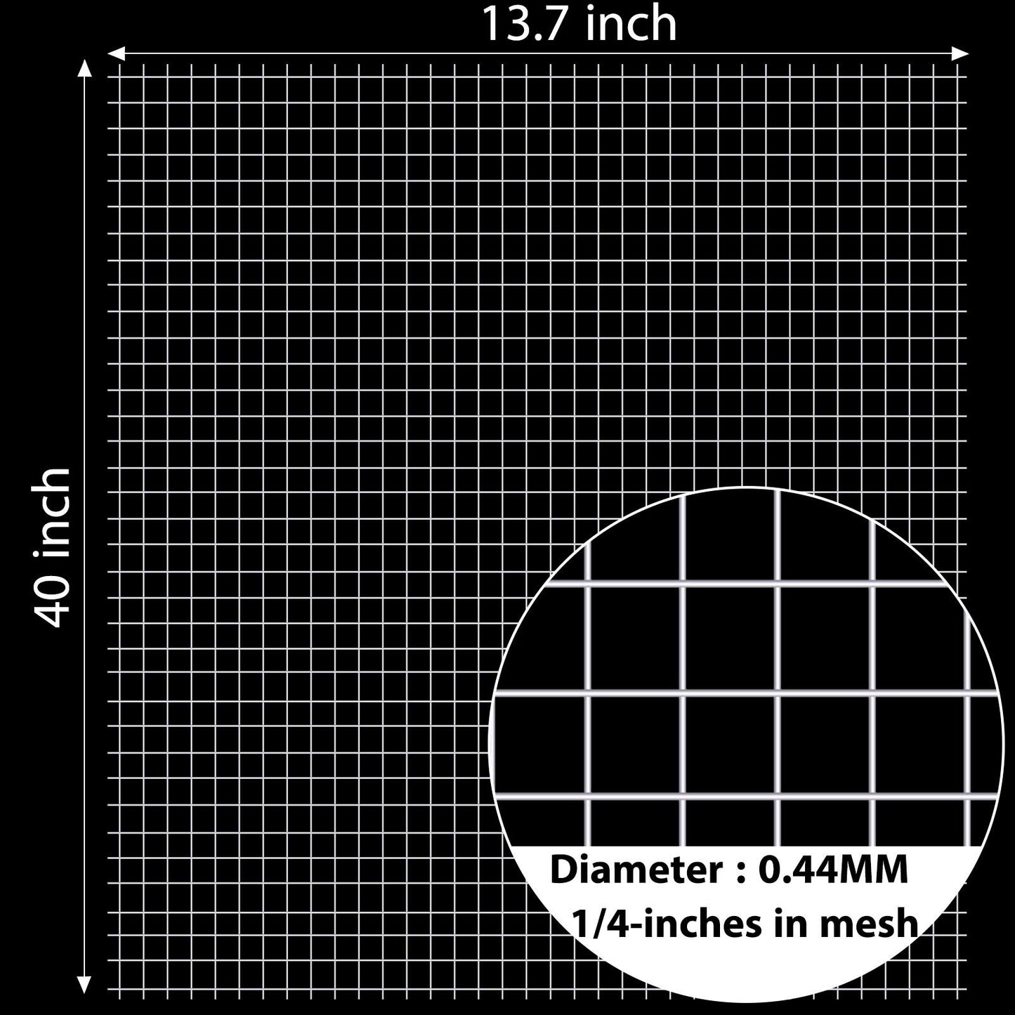 SATINIOR 2 Sheets 13.7 x 40 Inches Chicken Wire Fence Wire Mesh Roll Hardware Cloth Small Galvanized Welded Metal Cage Fence for Crafting Coop Rabbit Snake Poultry Enclosure
