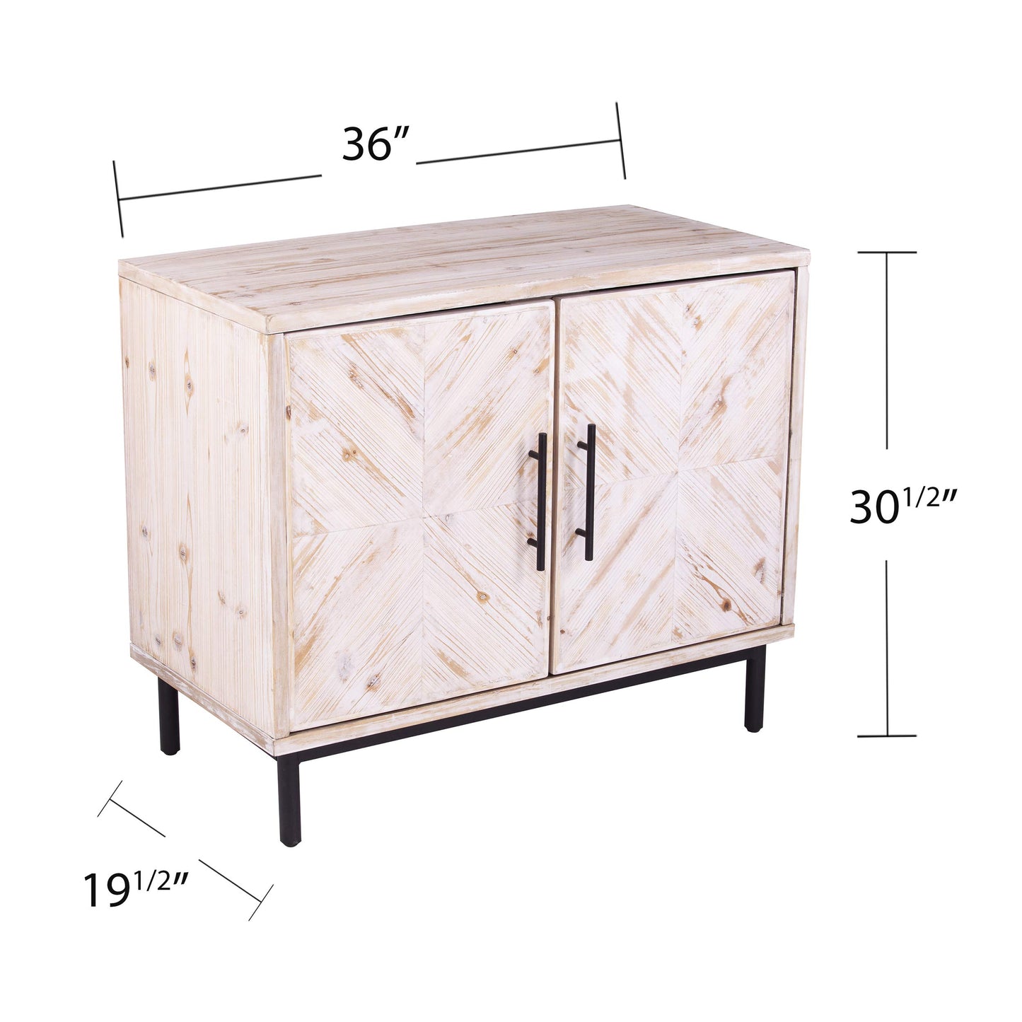 SEI Furniture Eslanton Farmhouse Anywhere Cabinet, Whitewashed