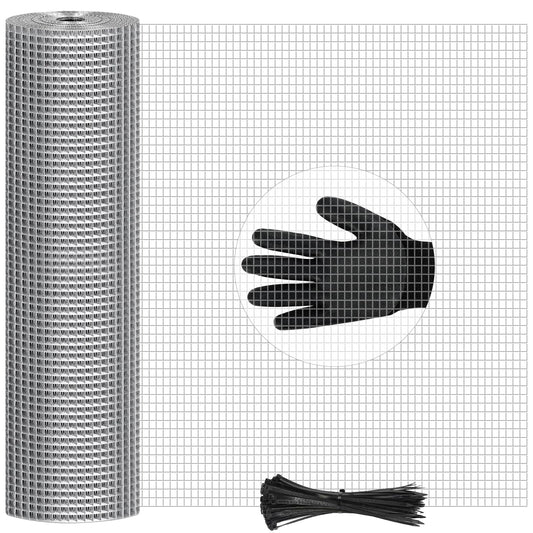48in x 200ft Hardware Cloth Hot-Dip Galvanized Welded Wire Mesh - Heavy Duty 3/4inch 23 Gauge Chicken Wire Fencing for Garden, Chicken Coop, Rabbit Cage, Rodent & Predator Protection