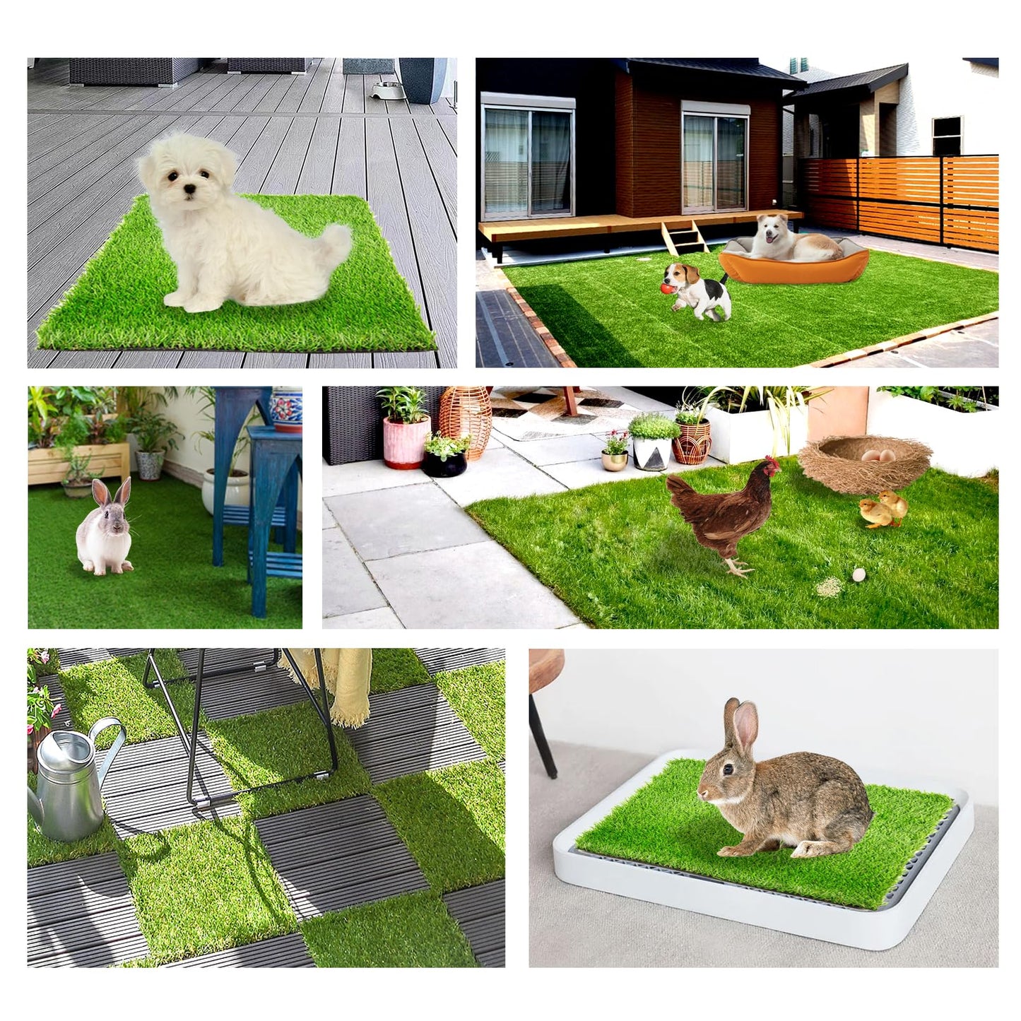 MUYG 4 Pack Washable Chicken Nesting Pads Artificial Grass Rug Carpet Cuttable Chickens Nest Box Bedding Liners for Hen Coop Egg Duck Chicks Goose