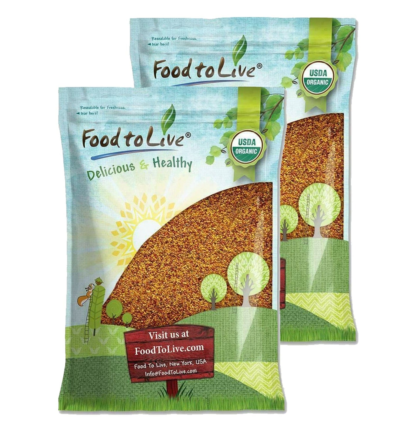 Food to Live Organic Clover Seeds for Sprouting, 25 Pounds - Non-GMO, Pure, Vegan, Kosher, Bulk. Edible Seeds. Rich in Vitamins, Minerals, Fiber. Great for Growing Sprouts, Microgreens.