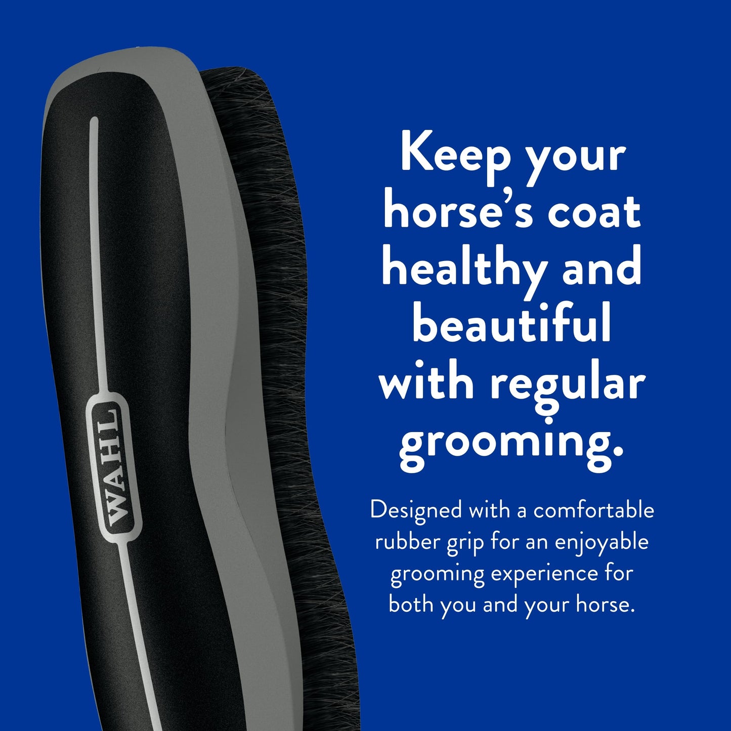 Wahl Professional Animal Equine Grooming Stiff Body Horse Brush, Black (#858705)