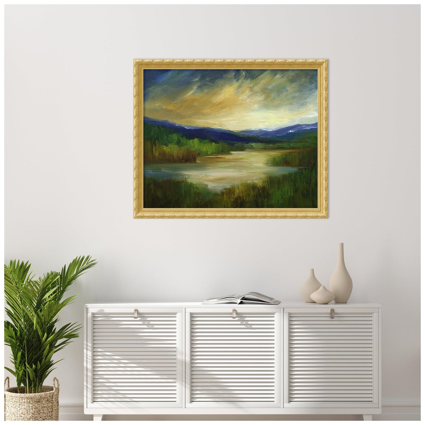 Amanti Art Framed Wall Art Print 36x44 Ancient Retreat by Sheila Finch, Landscapes Wall Art, Rustic Farmhouse Decor, X-Large Poster Painting Artwork for Living Room, Bedroom, Bathroom, Kitchen, Office