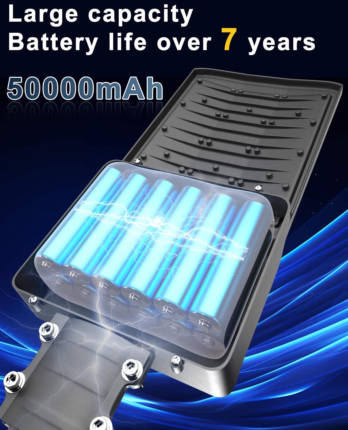 JAYNLT Y-11000W Solar Street Lights Outdoor,800000LM 6500K Bright Parking Lot Lights Commercial,Split Flood Lights Solar Powered,IP67 Waterproof Solar Security Lamps for Street,Farm