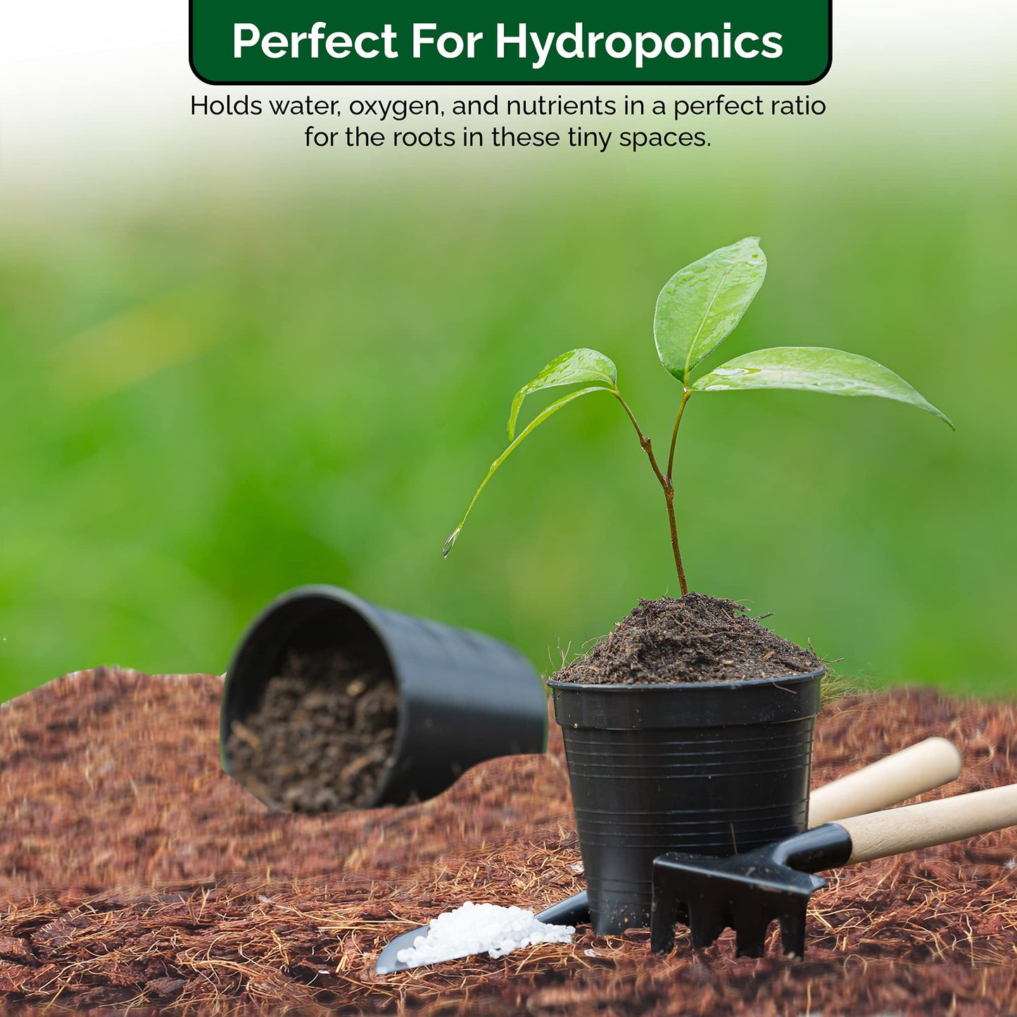 UBICON Easy to Use Compressed Coco Coir Organic Top Soil for Indoor and Outdoor; 24 Bricks expands to 60 Gallons, Excellent Aeration, Reduces Weed Growth, and Retains Water