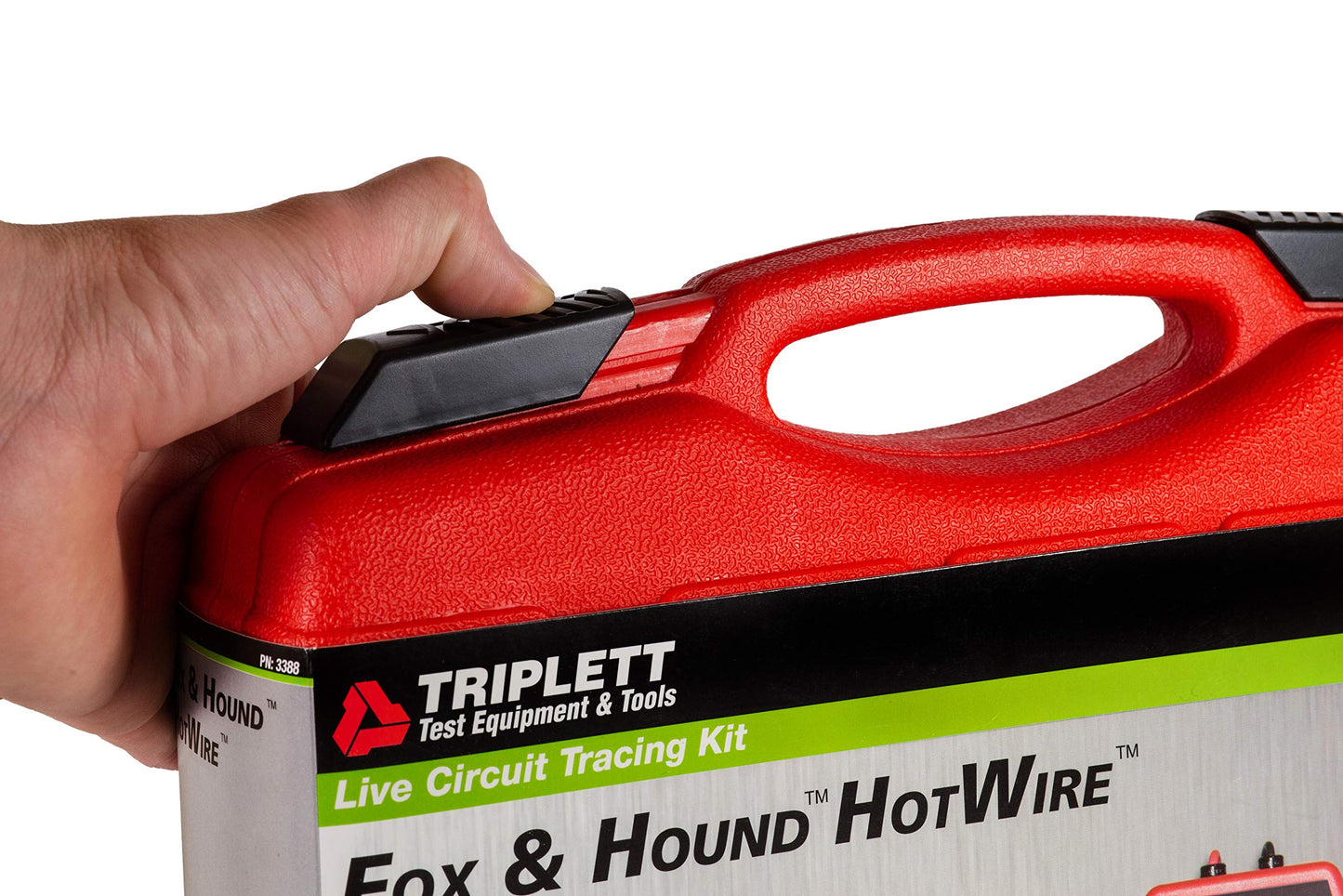 Triplett 3388 Fox & Hound HotWire Live Wire Tone and Probe Wire Tracing Kit with Adjustable Sensitivity - Traces Wires from 0 ~ 250 VAC and up to 1000 ft,Black