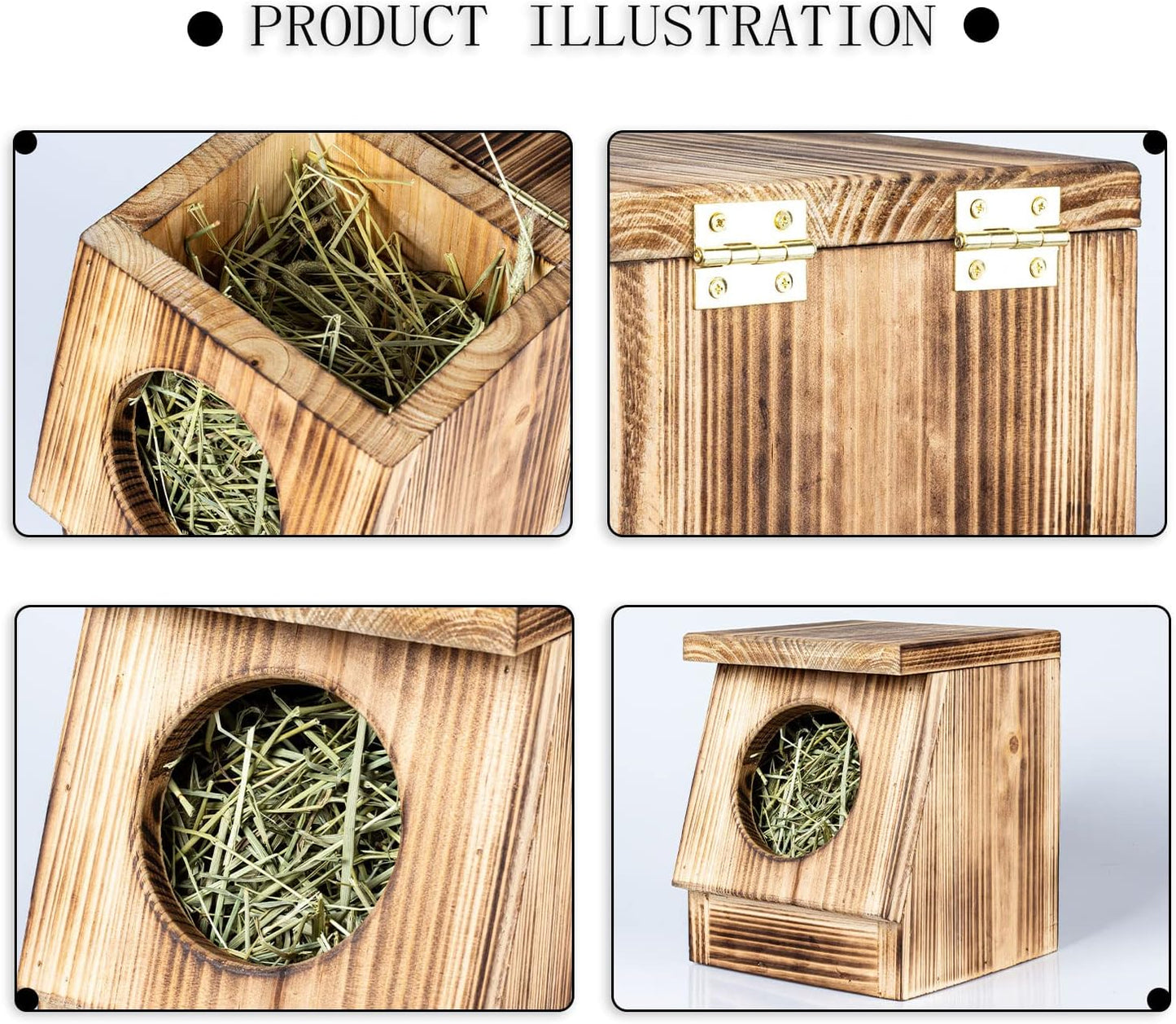 BalterFF Rabbit Hay Feeder Guinea Pig Bunny Stuff Chinchilla Food Dispenser Holder Cages Hay Rack Small Animal Automatic