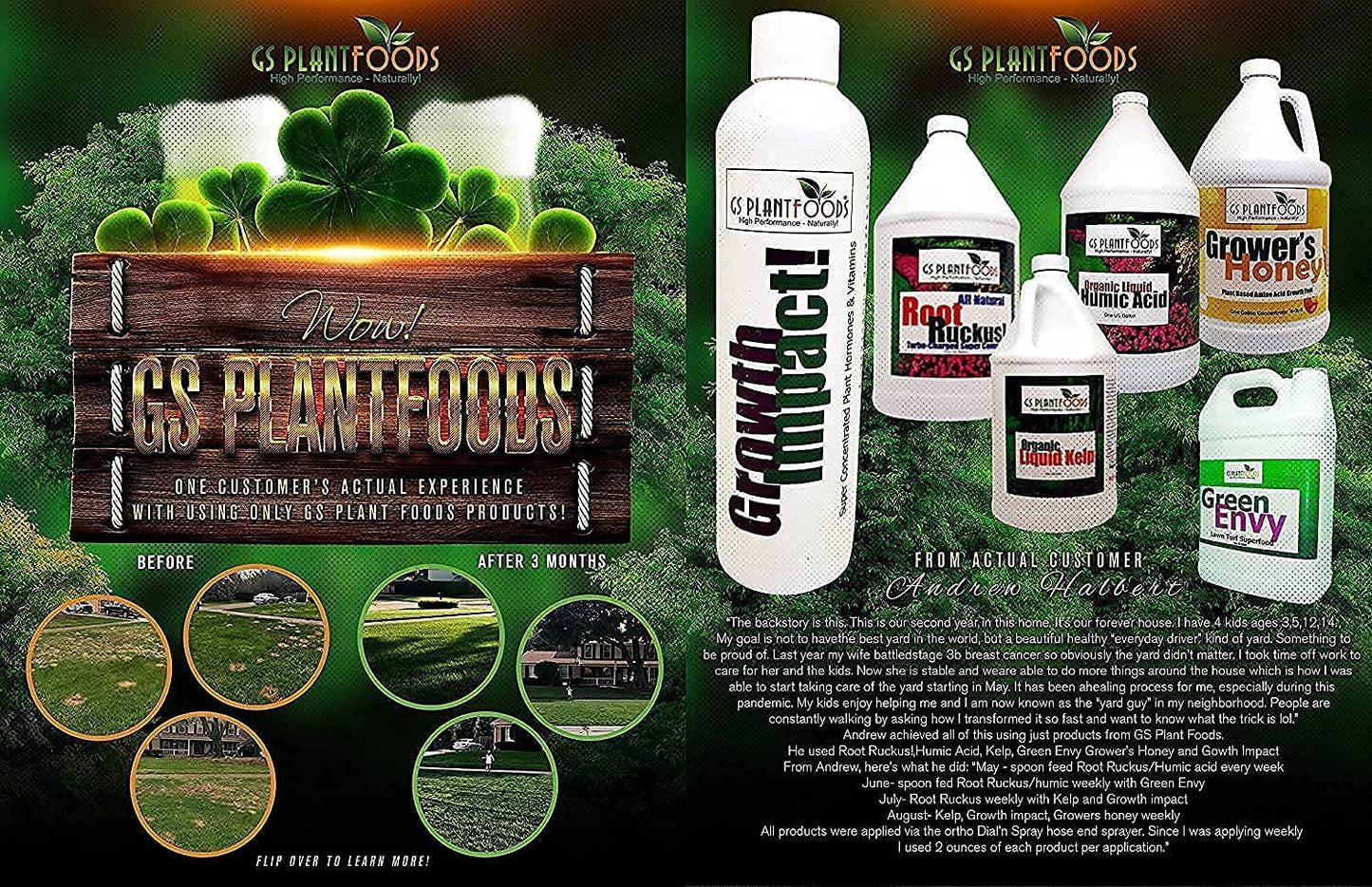 GS Plant Foods Root Ruckus Compost Fertilizer Organic Plant Food - Turbo Charged Compost for Plants - Humic Acid & Sea Kelp Nutritional Root Supplement for Lawns, Soil, Shrubs & Vegetables - 5 Gallons