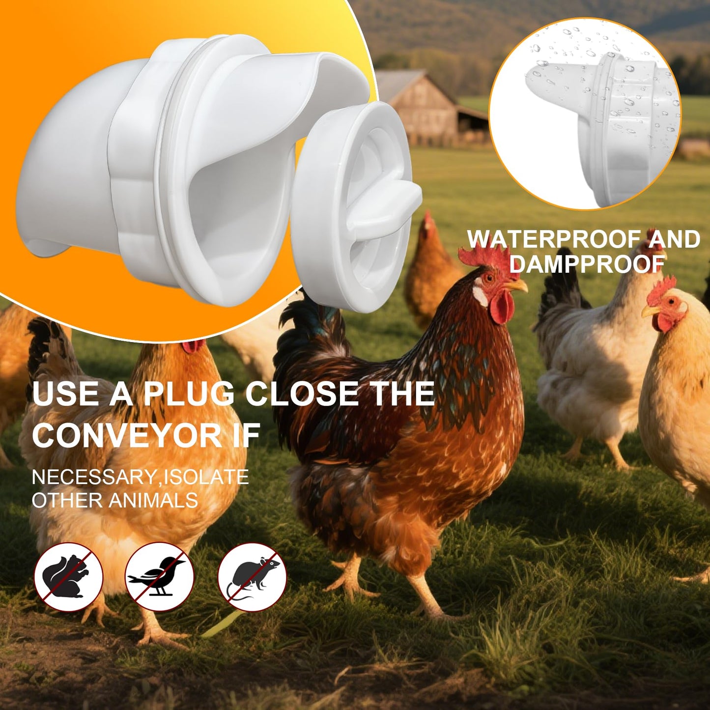 Diy Chicken Poultry Pro Feeder Port No Waste Mess Cups Kit for Gravity Automatic Chickens Bucket Feeder Pro Coop Feeder and Waterer Food Dispenser Set System Equipment for Buckets Barrels Bins Troughs