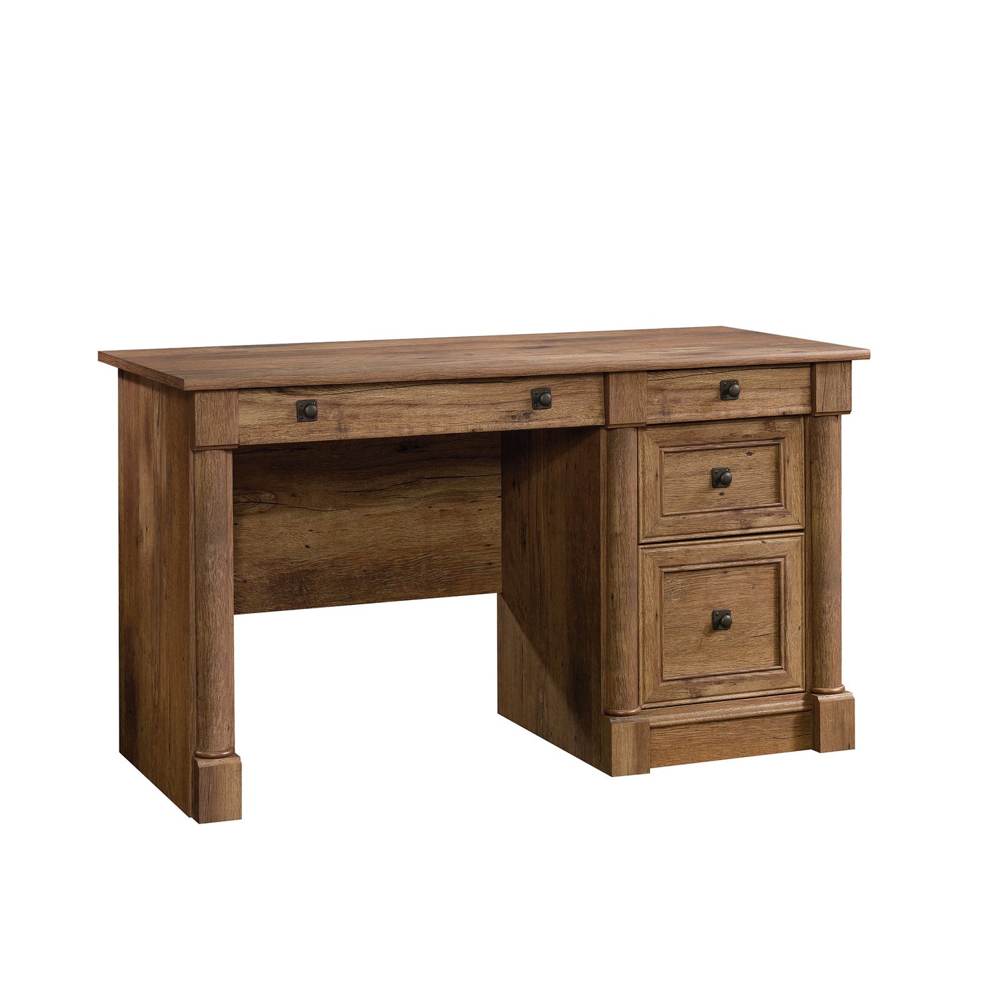 Sauder Palladia Executive Desk and Computer Desk, Vintage Oak Finish