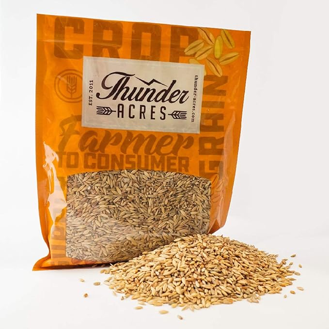 Thunder Acres Cat Grass Blend - Wheat, Barley, Oats, and Rye Seed Mix - Non-GMO - Certified Organic - Bonus CAT Toy (10 LB)