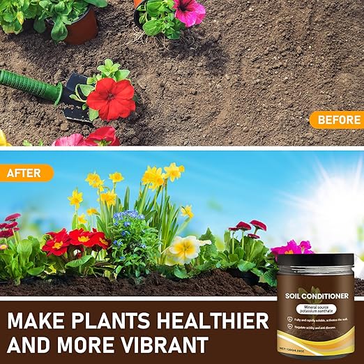2Pcs Soil Activators,Organic Soil Activators and Plant Fertilizers,Garden Beds for Cultivation,Potting Mix and Seedling Compost,Dirt Health Booster,Promoting Plant Rooting,120G*2