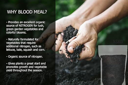 𝐁𝐄𝐒𝐓𝐒𝐄𝐋𝐋𝐄𝐑 Organic Blood Meal Fertilizer by Gardenera - 12-0-0 NPK - All-Natural Plant Food Source of Nitrogen for Organic Gardening, Flowers, Vegetables, Trees & Shrubs - 20 QUARTS