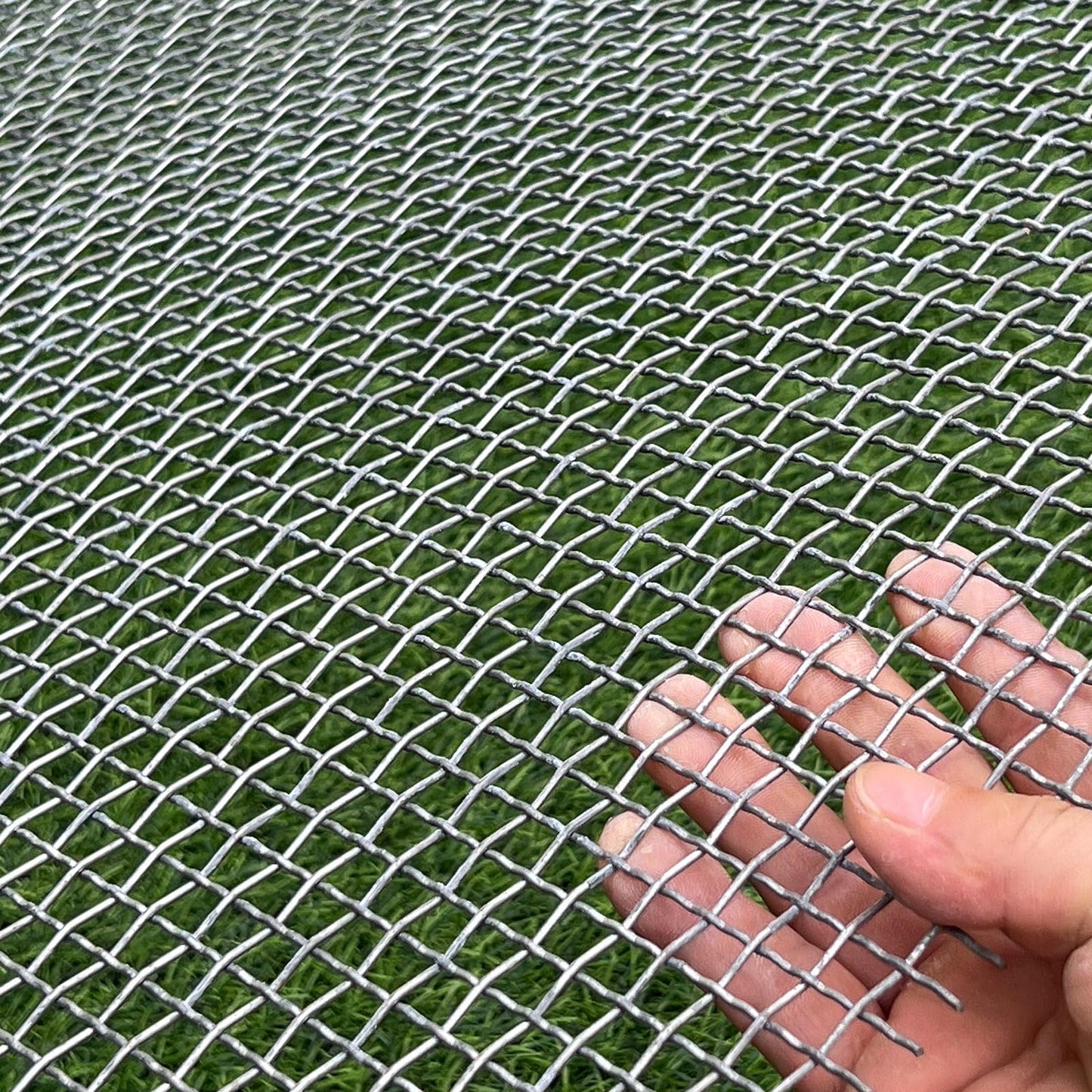 FengYoo 16 Gauge Strong Galvanized Woven Mesh 40"X24" 1/3" Mesh(About 0.32")|Delivered Flat|Poultry Cage Netting -Anti-Rodent Steel Mesh Crimped Mesh Snake Fence Chicken Wire Fencing-Corrugated Wire