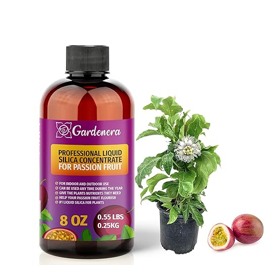 𝐏𝐑𝐄𝐌𝐈𝐔𝐌 Liquid Silica Plant Supplement - 8oz - Passion Fruit Plants Liquid Silica Boost Fertilizer - Stronger Stems & Healthy Leaves for Indoor & Outdoor Passion Fruits (Makes 45 Gallons)