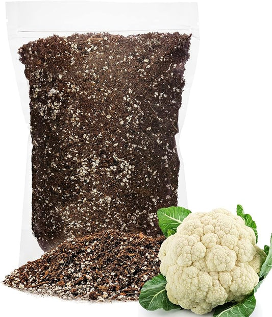 GARDENERA Premium Organic Potting Soil for Cauliflower - (1 Quart Bag)