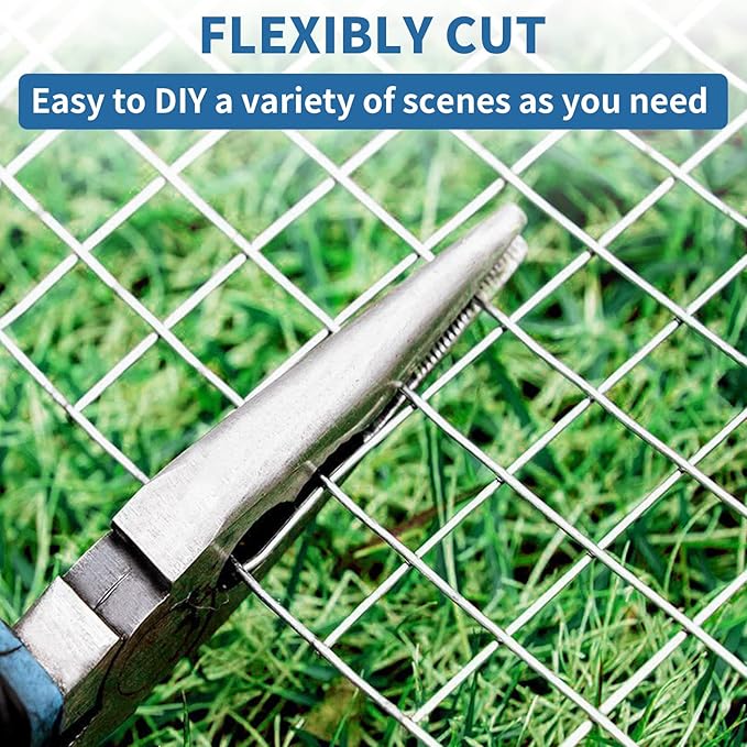 Hardware Cloth 1/2 Inch 48in X 100ft- Hot Dip Galvanized After Welding Wire Mesh Roll, 19 Gauge Chicken Wire Fencing for Garden Fencing Chicken Coop Wall Decoration Tree Guard Hardware Mesh